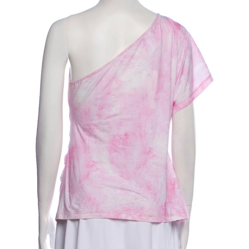 Chanel Pink Tie-Dye Off-Shoulder Women's Top - Picture 2 of 6